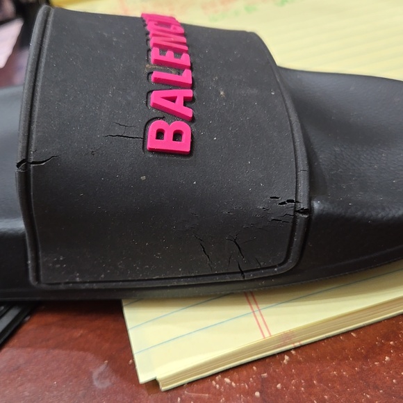 Authentic. New Balenciaga slides, no box or bag. Never worn. - Picture 6 of 7